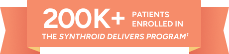+230K Patients Enrolled in The Synthroid Delivers Program.